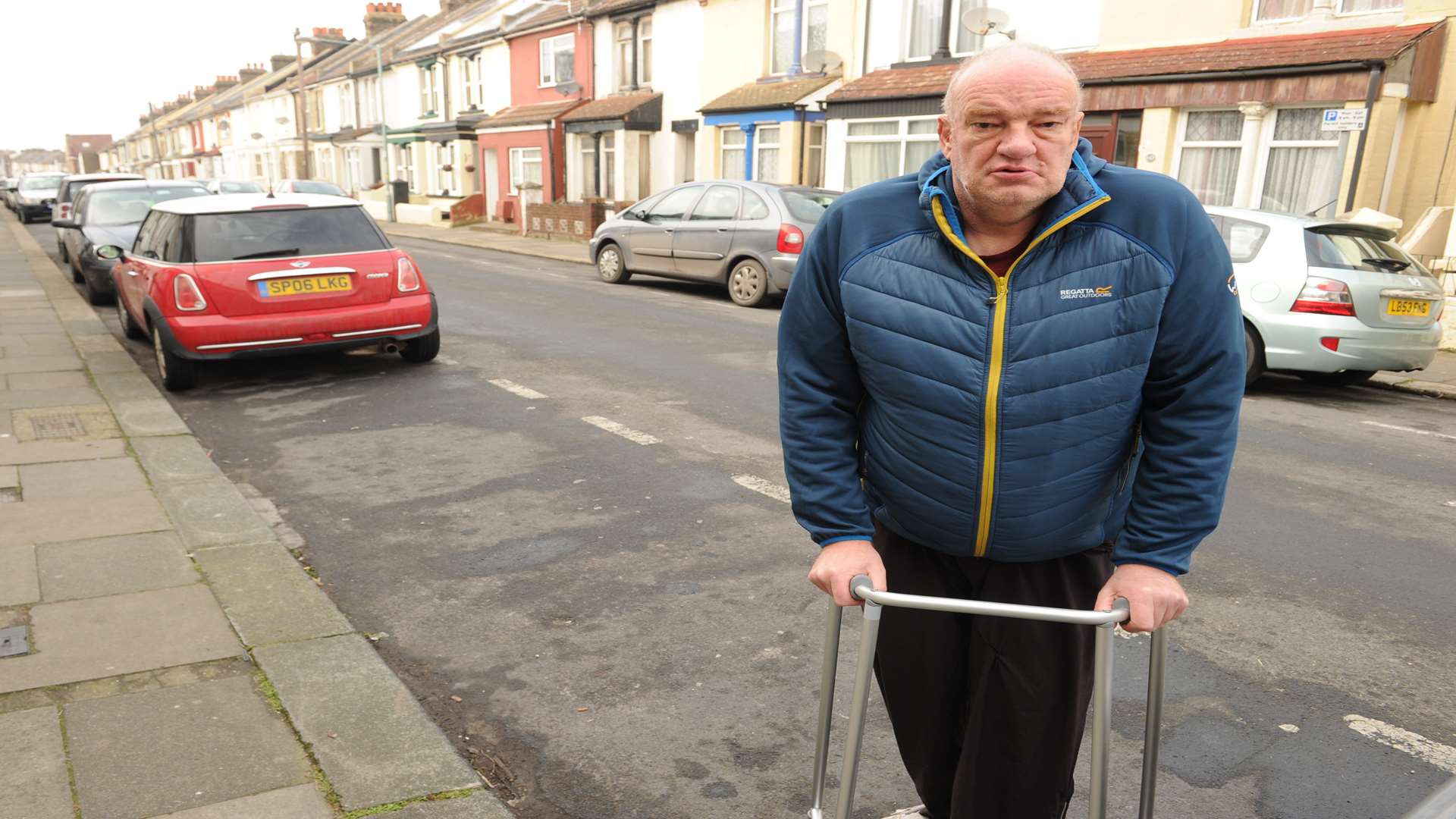 Peter Hosking is waiting for a disabled bay outside his house