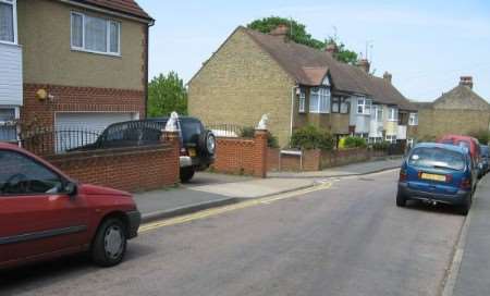 Seeing red over yellow in St Leonards Avenue, Chatham