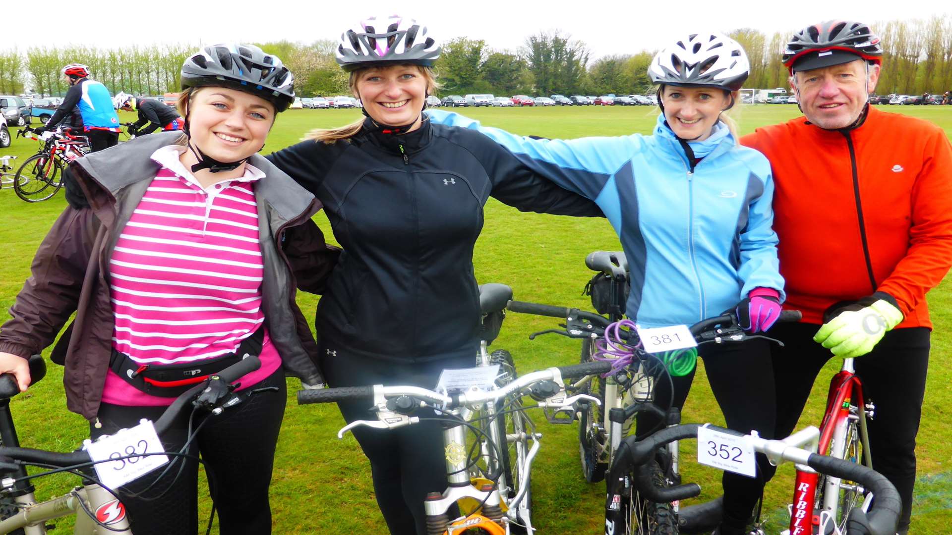East Langdon, Dover riders Meg Coates, Joanne Waller, Nicola Varrall, and Ian Howard on 50k ride at last year's event. Tickets are still available for the 2016 ride.