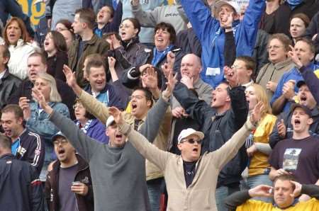 ELATION: Gills fans at the end of the game. Picture: GRANT FALVEY