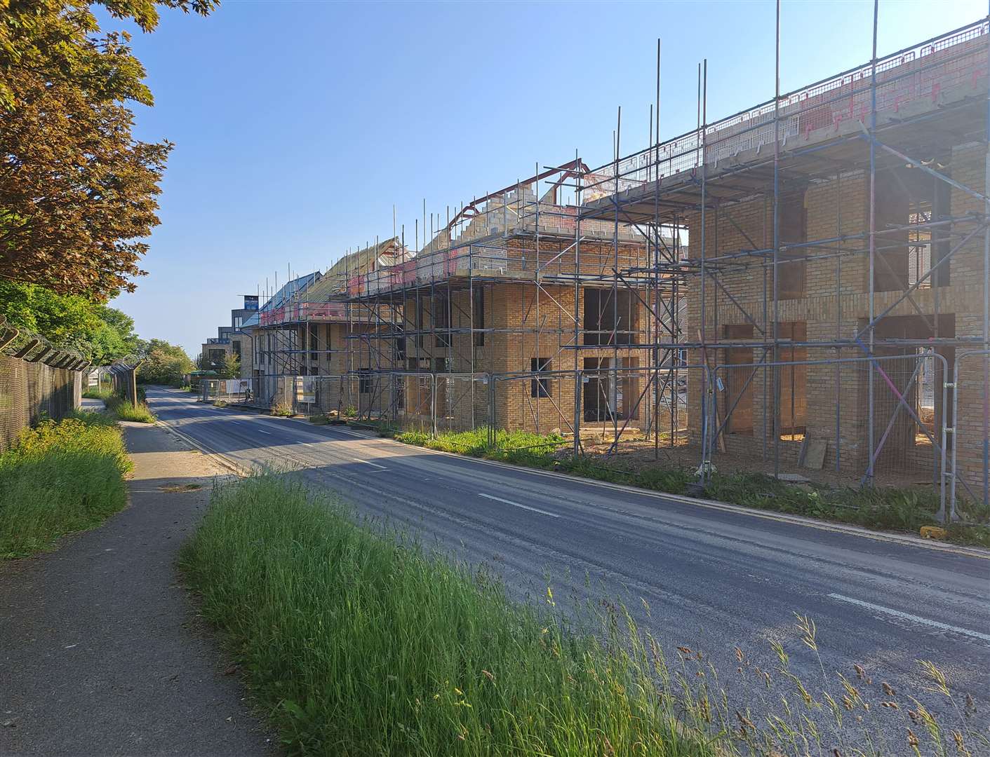 New homes, known as Officers View, are being built at Dover Road