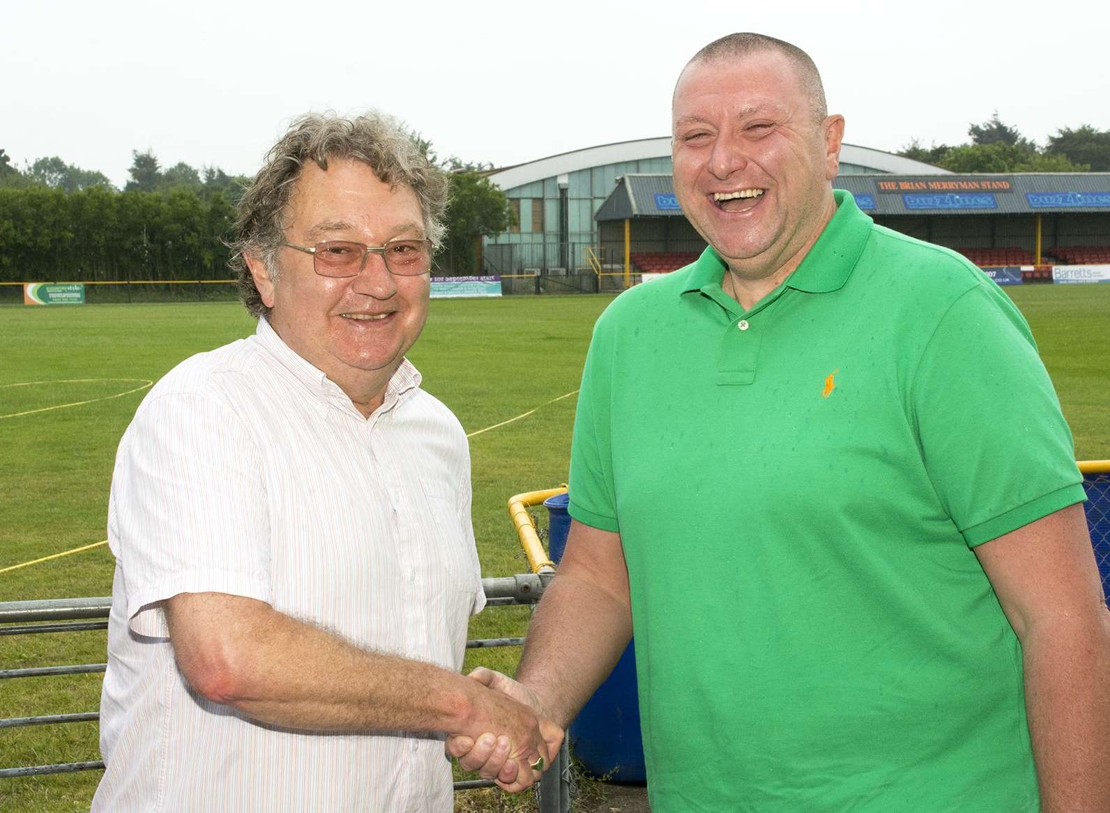 Folkestone Invicta vice-chairman Jim Pellatt and chairman Paul Morgan