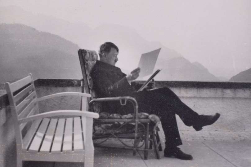 Hitler relaxes at the Berghof mountain retreat near Salzburg. Pic: C&T Auctioneers