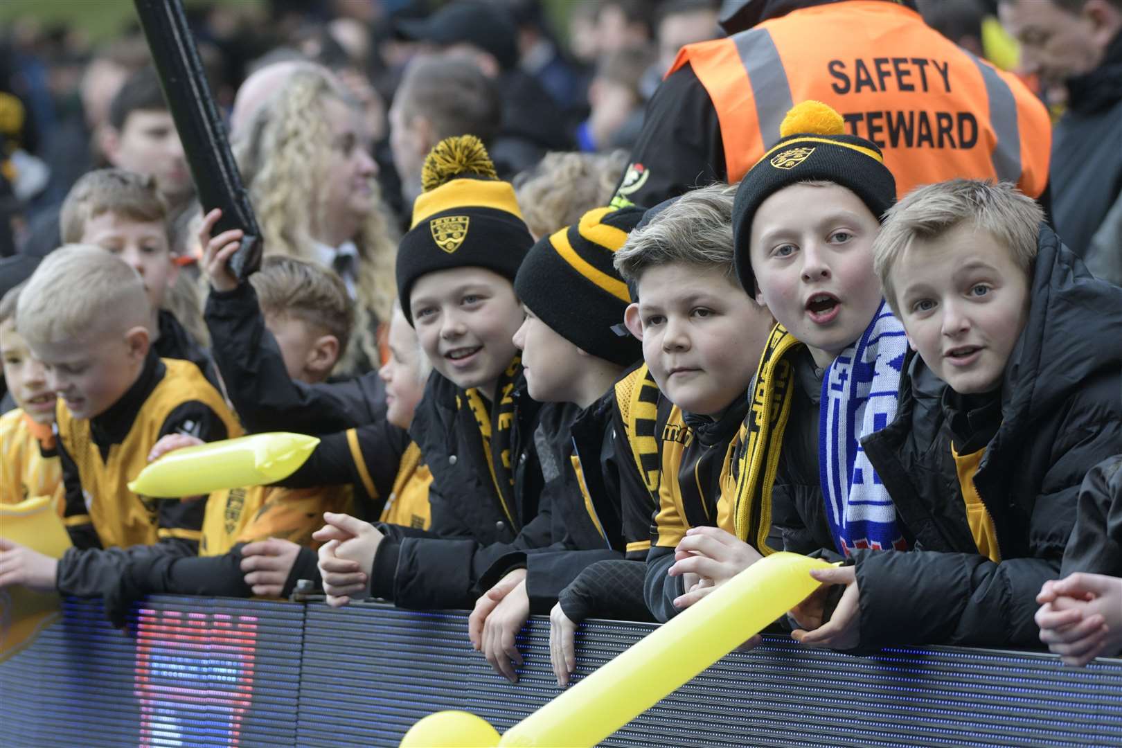 The young supporters at Portman Road. Picture: Barry Goodwin