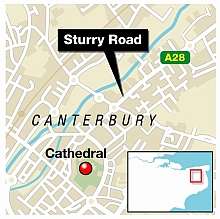 The attack happened in the Sturry Road area of Canterbury on Monday. Graphic: Ashley Austen