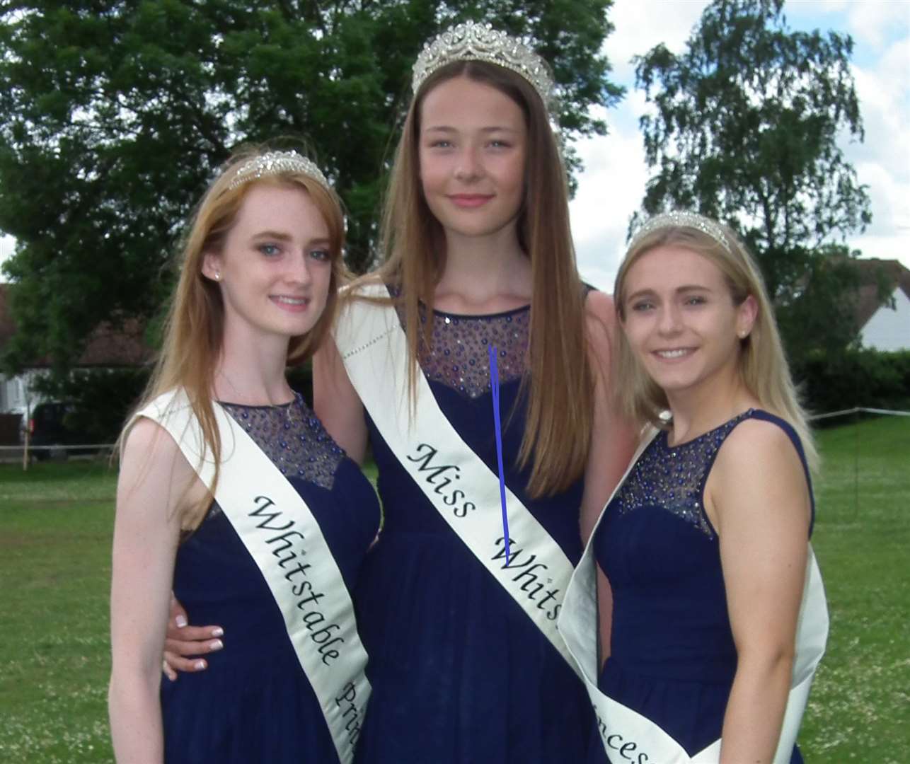 The 2017 Whitstable Carnival Court: Princesses Lucy White (left) and Phoebe Russell (right), and Miss Whitstable Tanith Carr