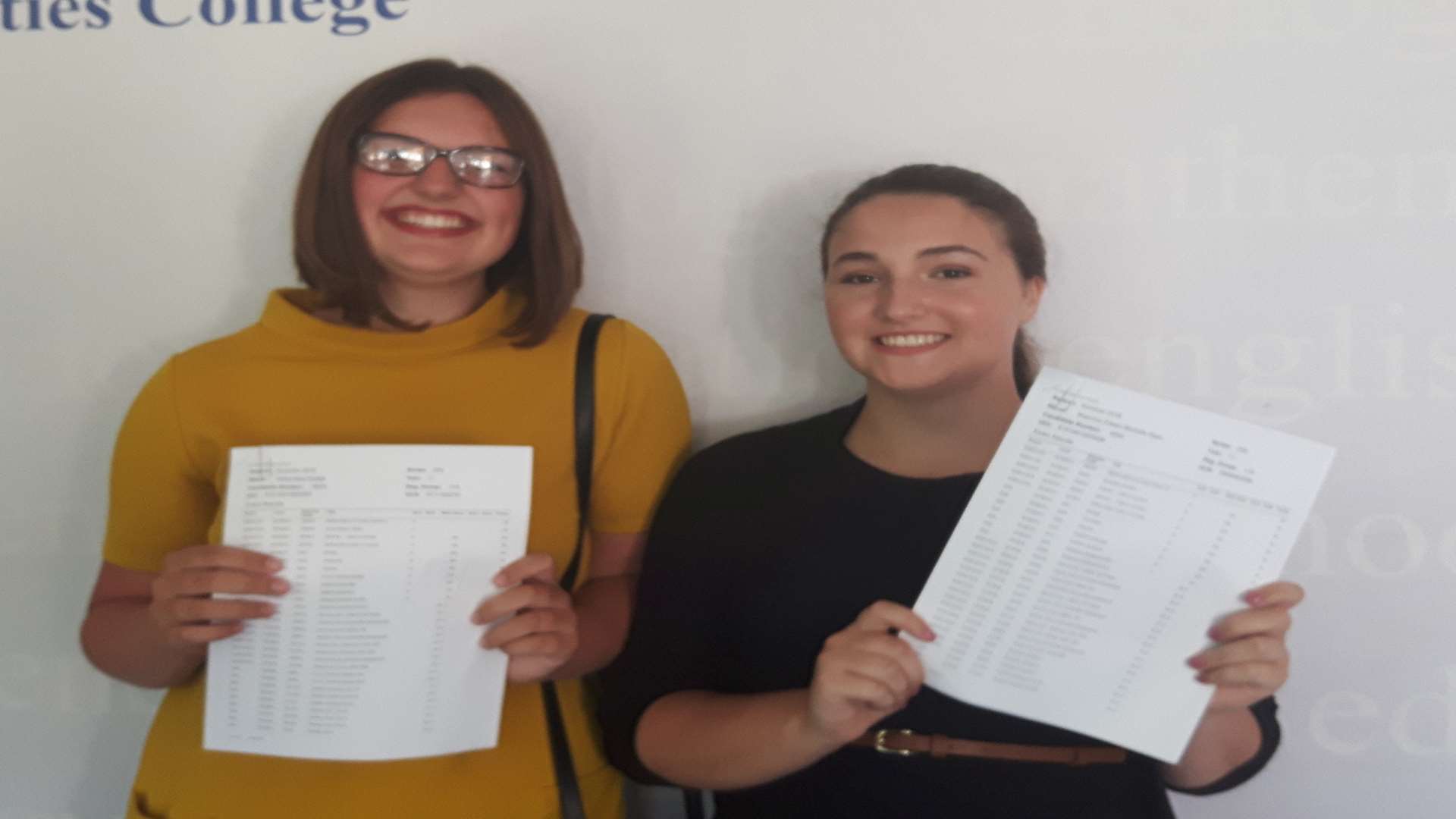 Star students Shannon Ryan and Olivia Dodge celebrate achieving 12 A*s each!