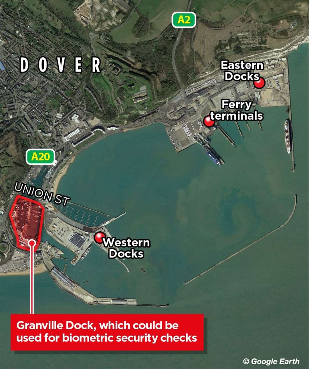 Granville Dock in Dover could be used for post-Brexit checks