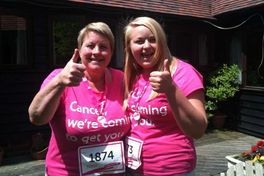 Paula Kay with her daughter Gabrielle, who will run the Race for Life in her mum's memory.