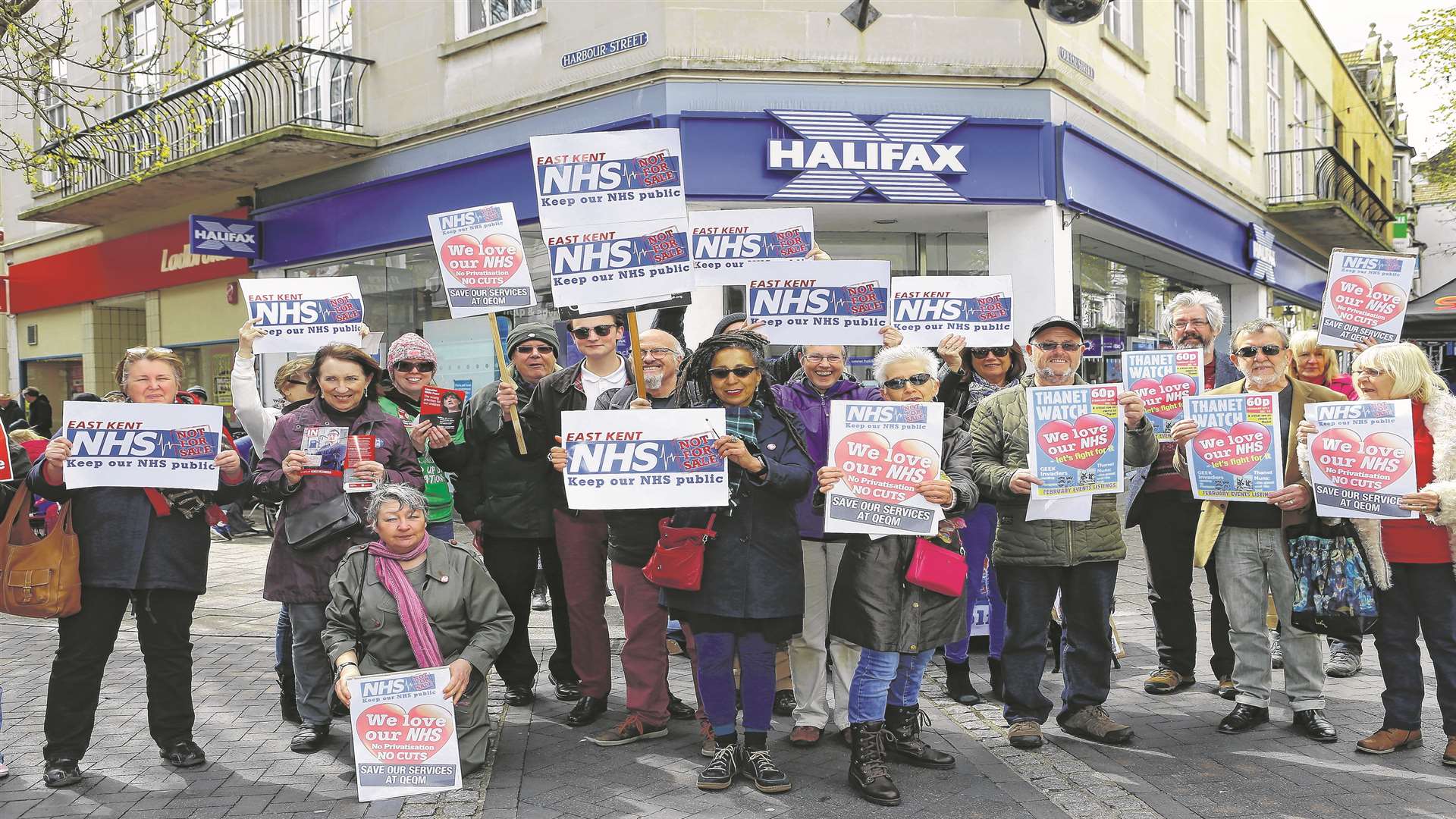 A protest to support junior doctors in Ramsgate town centre