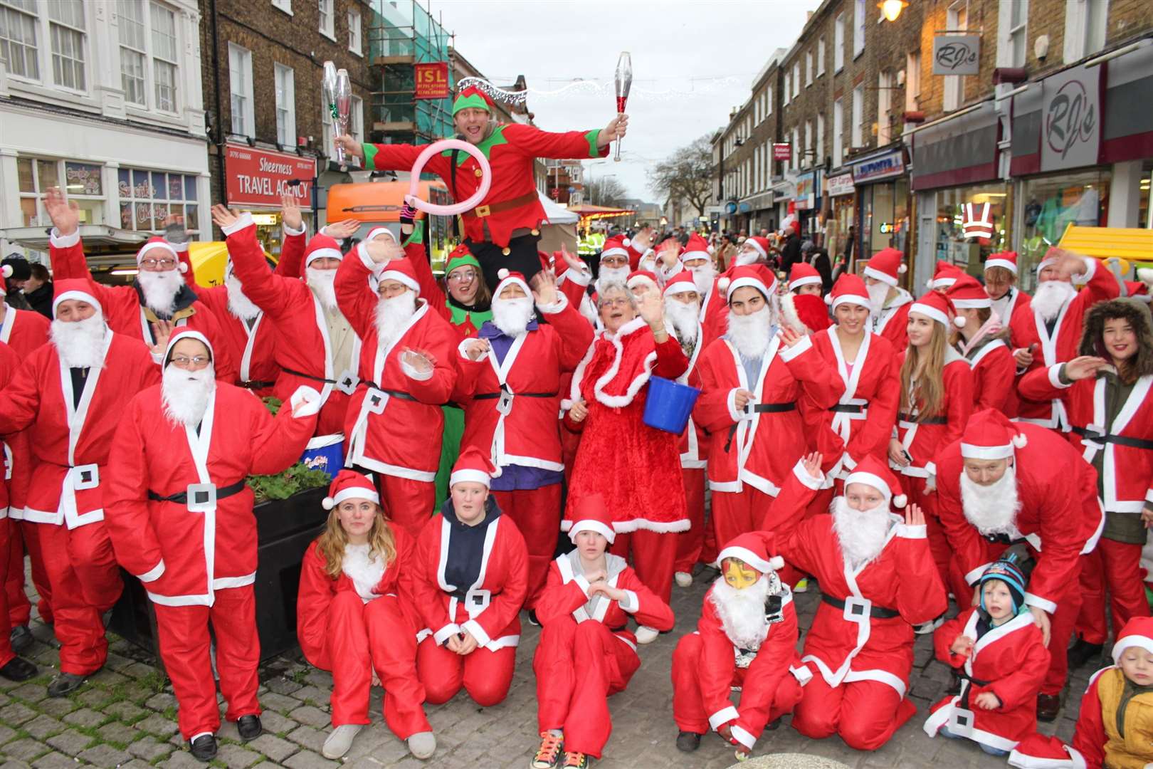 The annual Sheppey Santa Saunter in Sheerness organised by Minster Rotary Club