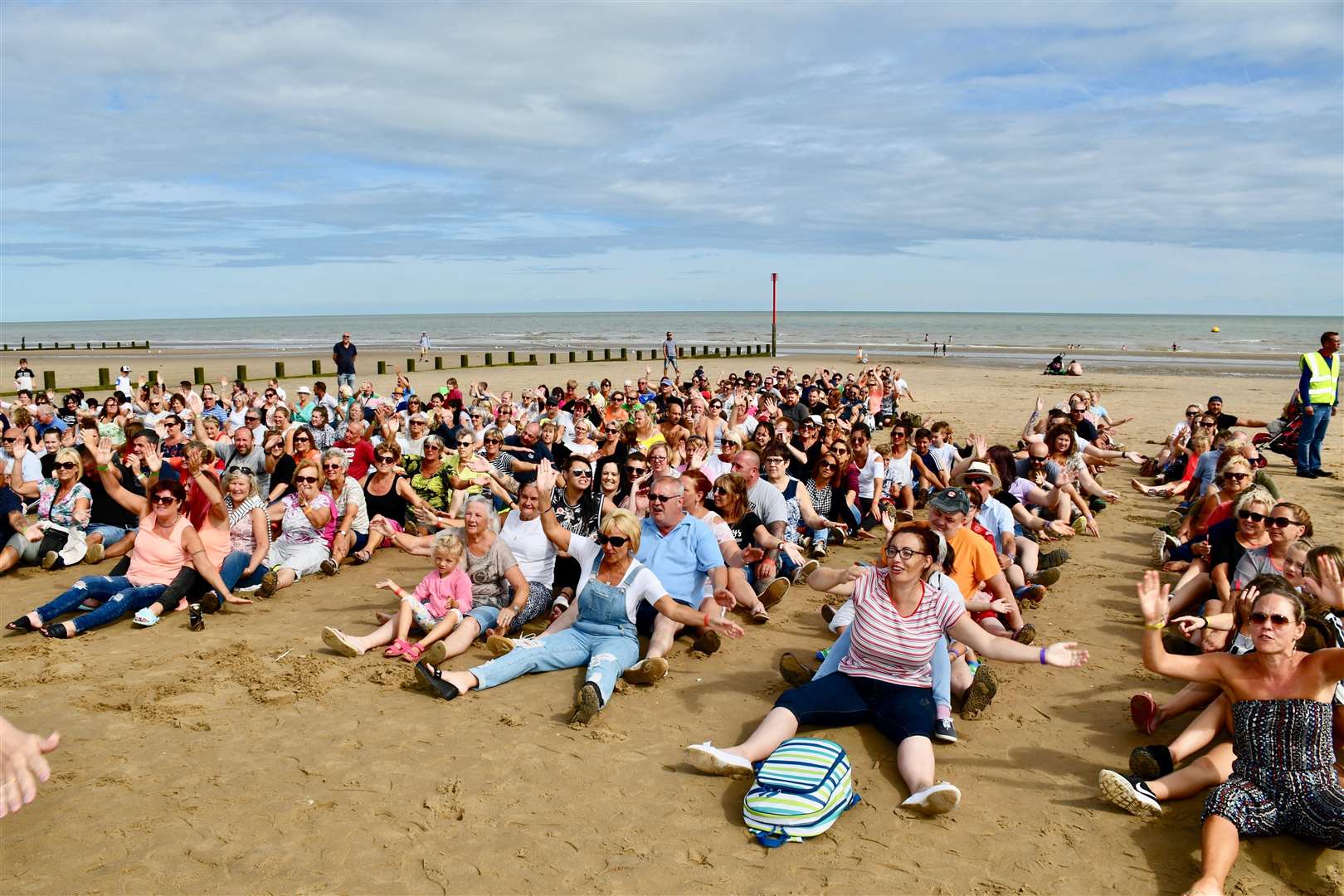 Oops Upside Your Head World Record attempt in Dymchurch. Credit: David Knight (3596198)
