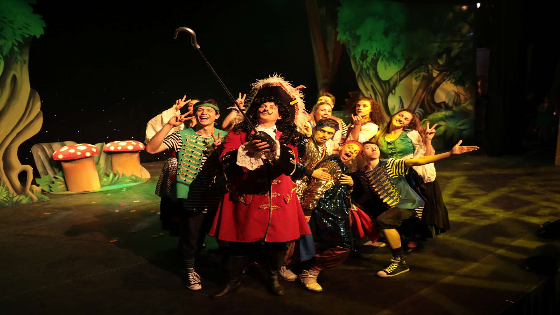 Plenty of Hook action is James Sutton in Peter Pan at the Maidstone Studios