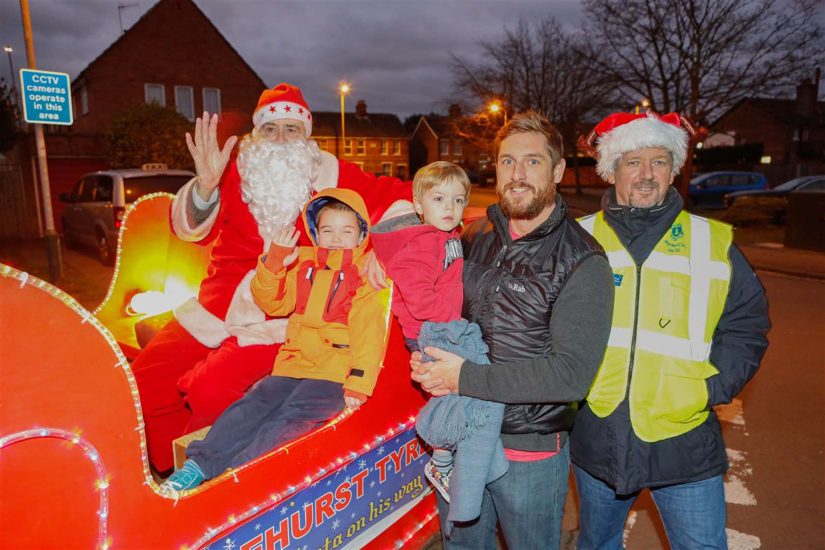 The town's children look foward to the visit from Father Christmas