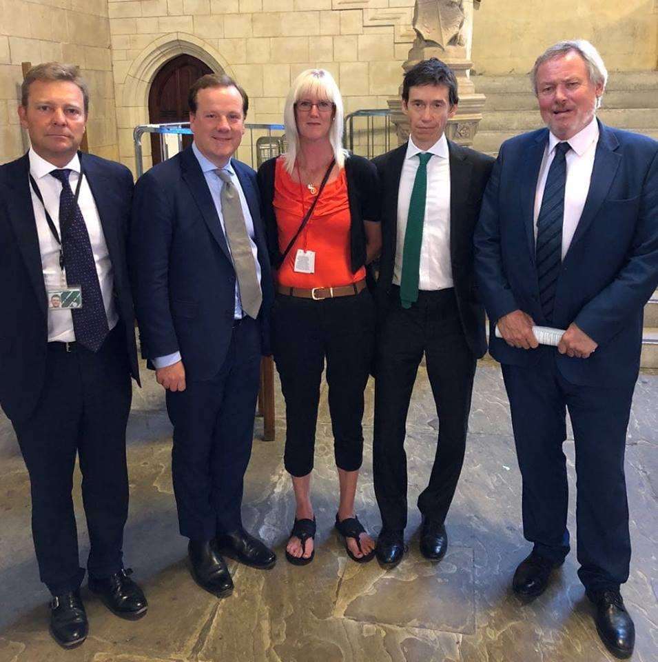 South Thanet MP Craig Mackinlay, Dover and Deal MP Charlie Elphicke, Robert's mum Michelle Fraser, Justice Minister Rory Stewart and Clacton MP Giles Watling (2757958)
