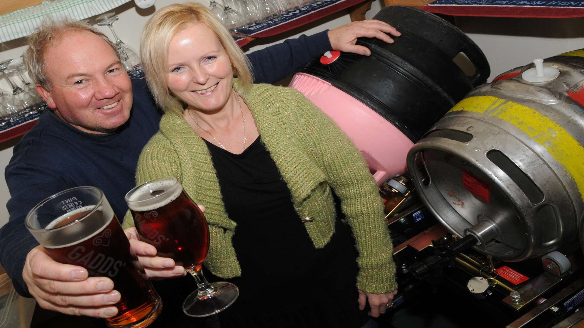 Couple Anne-Marie and Lee Birch at the opening of the Westgate micropub. Picture: Wayne McCabe