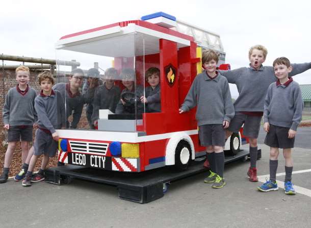 The children have been able to ride the truck. Picture: Martin Apps