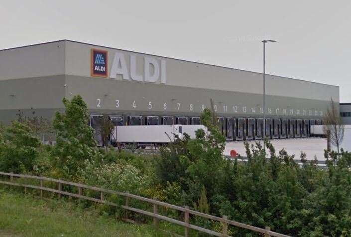 Aldi distribution centre off Thompsett Way in Sheppey. Picture: Google Maps