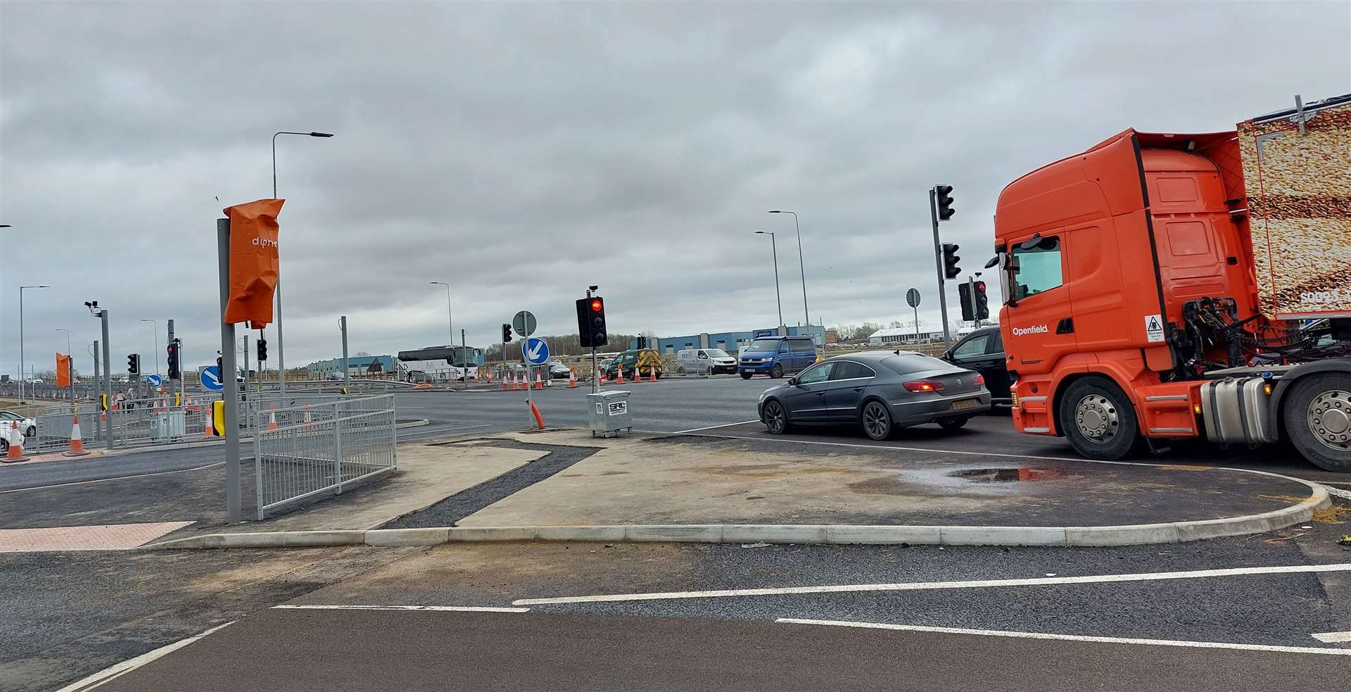 The new traffic lights have been installed but are yet to be turned on