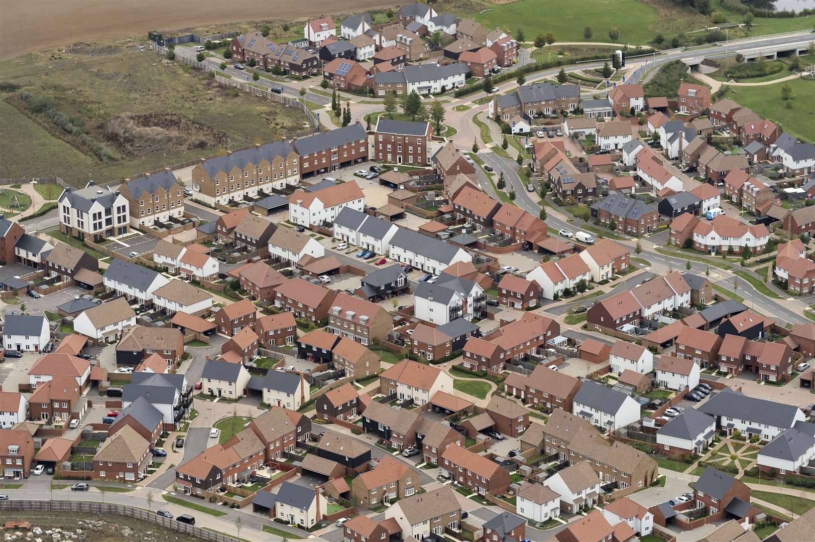 Aerial Photography of the Ashford Area, 28th September 2020 Finbury Housing estate. (44177680)