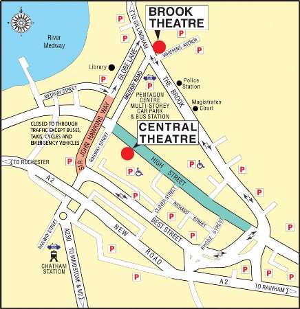 Map of Chatham town centre showing its existing layout but big changes are on the way