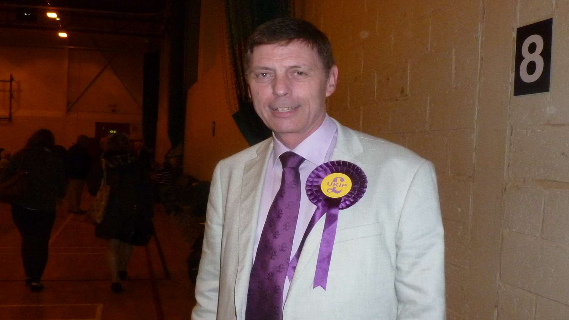 Ukip's Gerald O'Brien waits for the result