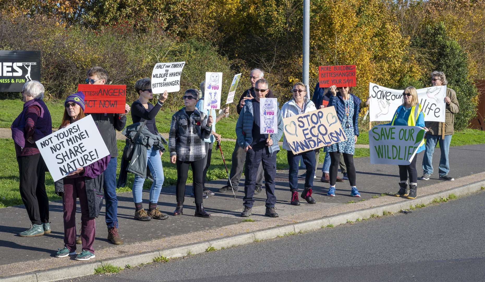 A protest, held last year, organised by the Friends of Betteshanger against the development