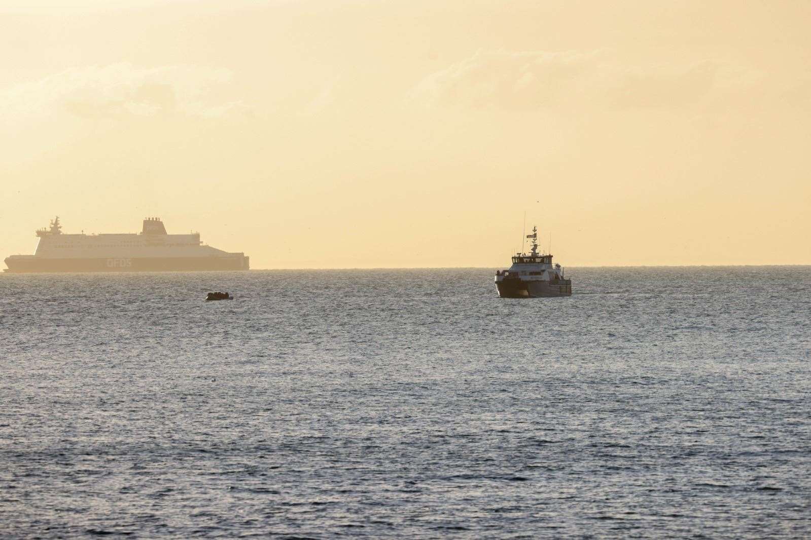 Border Force in the Channel this morning. Photo: UKNiP
