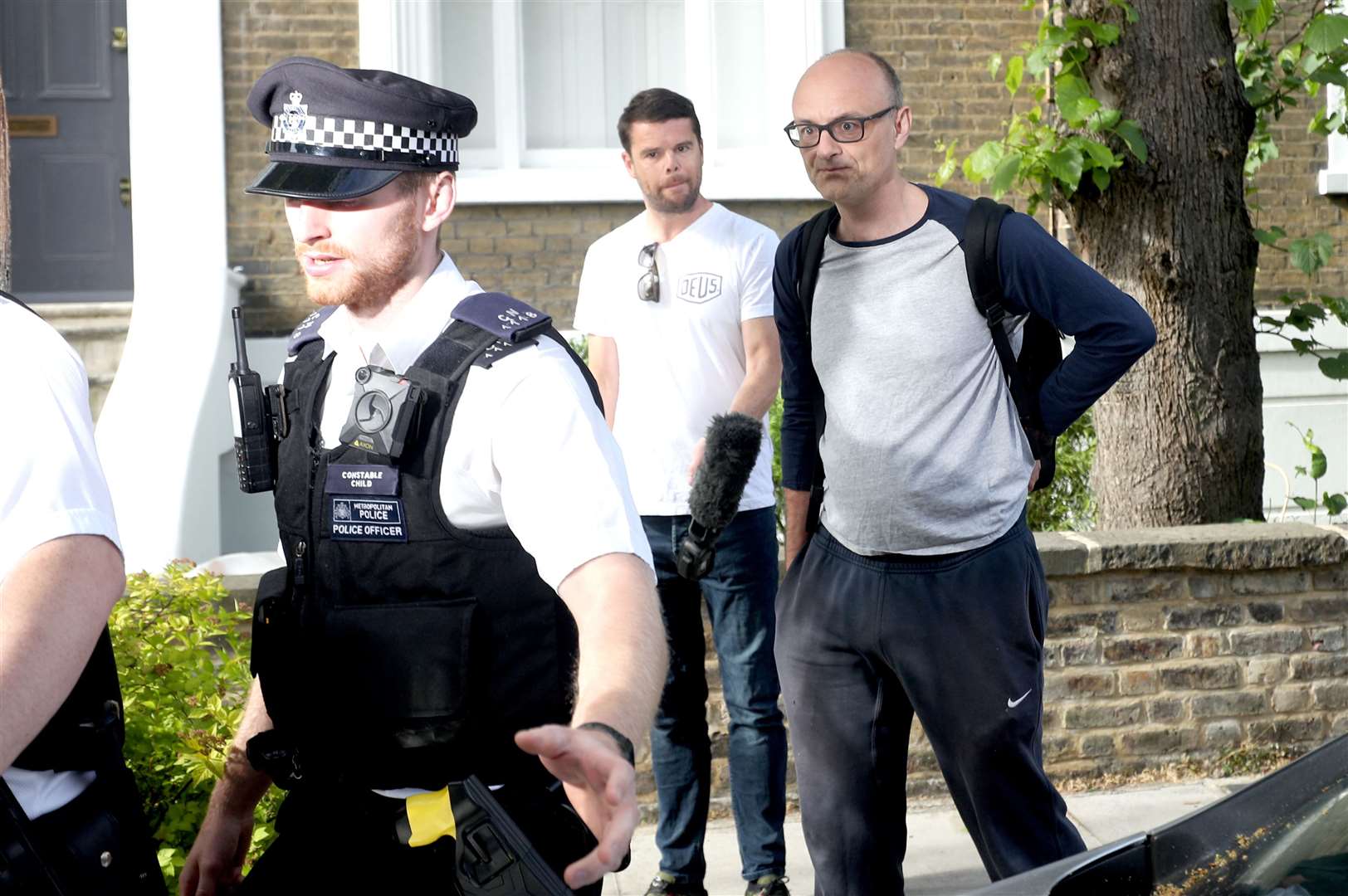 Dominic Cummings leaves his north London home the day after giving a press conference over allegations that he breached coronavirus lockdown restrictions (Yui Mok/PA)