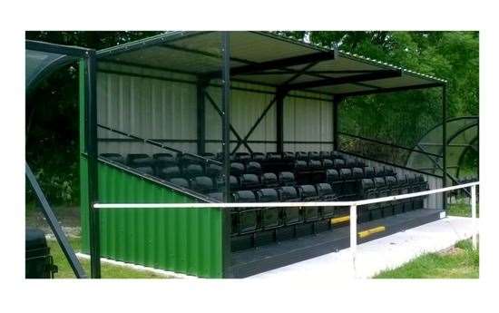 Examples of the stands Hollands and Blair FC in Gillingham want to build at their Darland Avenue ground. Picture: Hollands and Blair FC