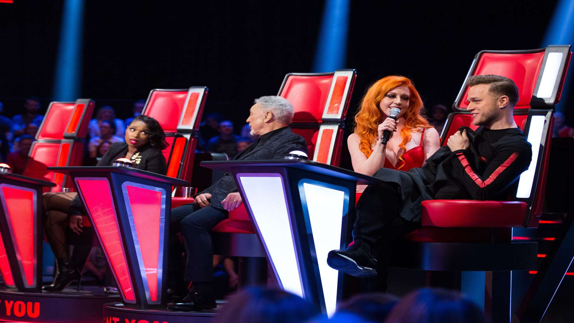 Ivy meets the judges. Picture: ITV Plc
