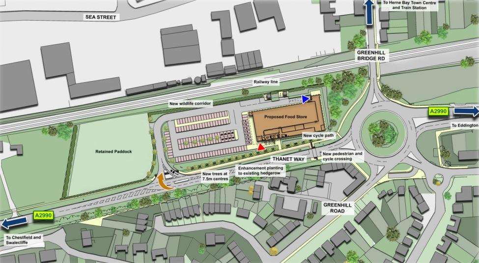 Proposed site plan and main road layout. Picture: Lidl (5313881)