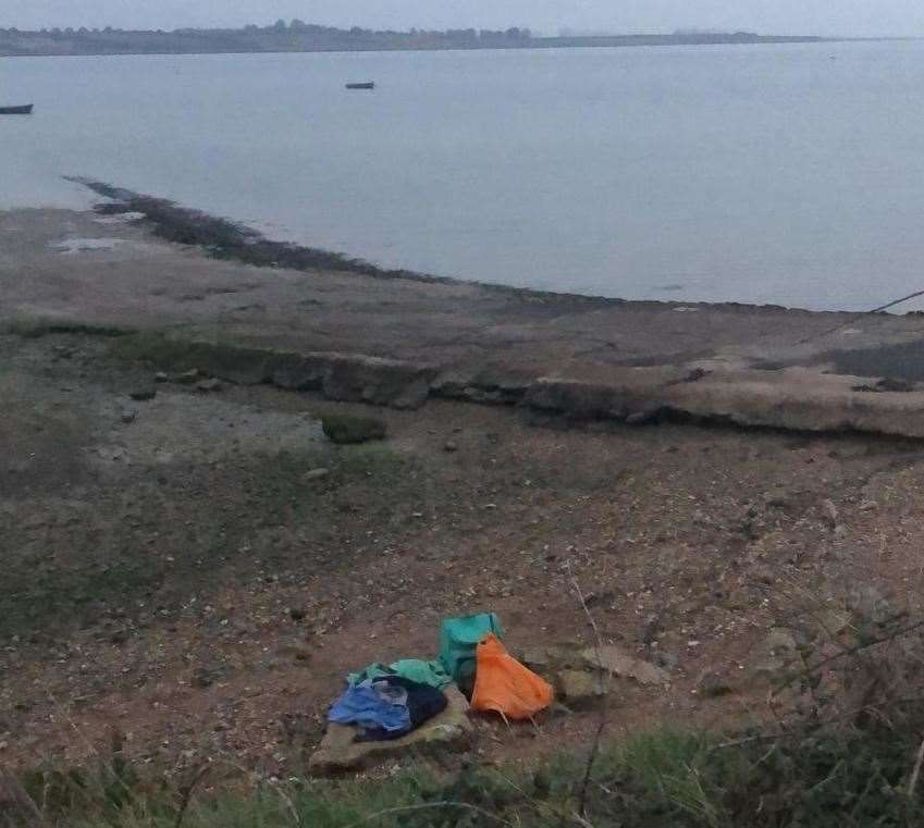 Mark Green's belongings were left on the shore