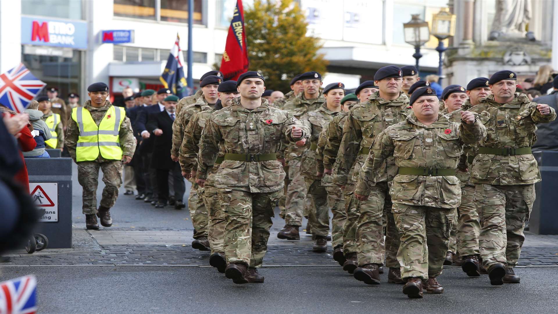 Remembrance parade. High Street, Maidstone. Picture: Andy Jones