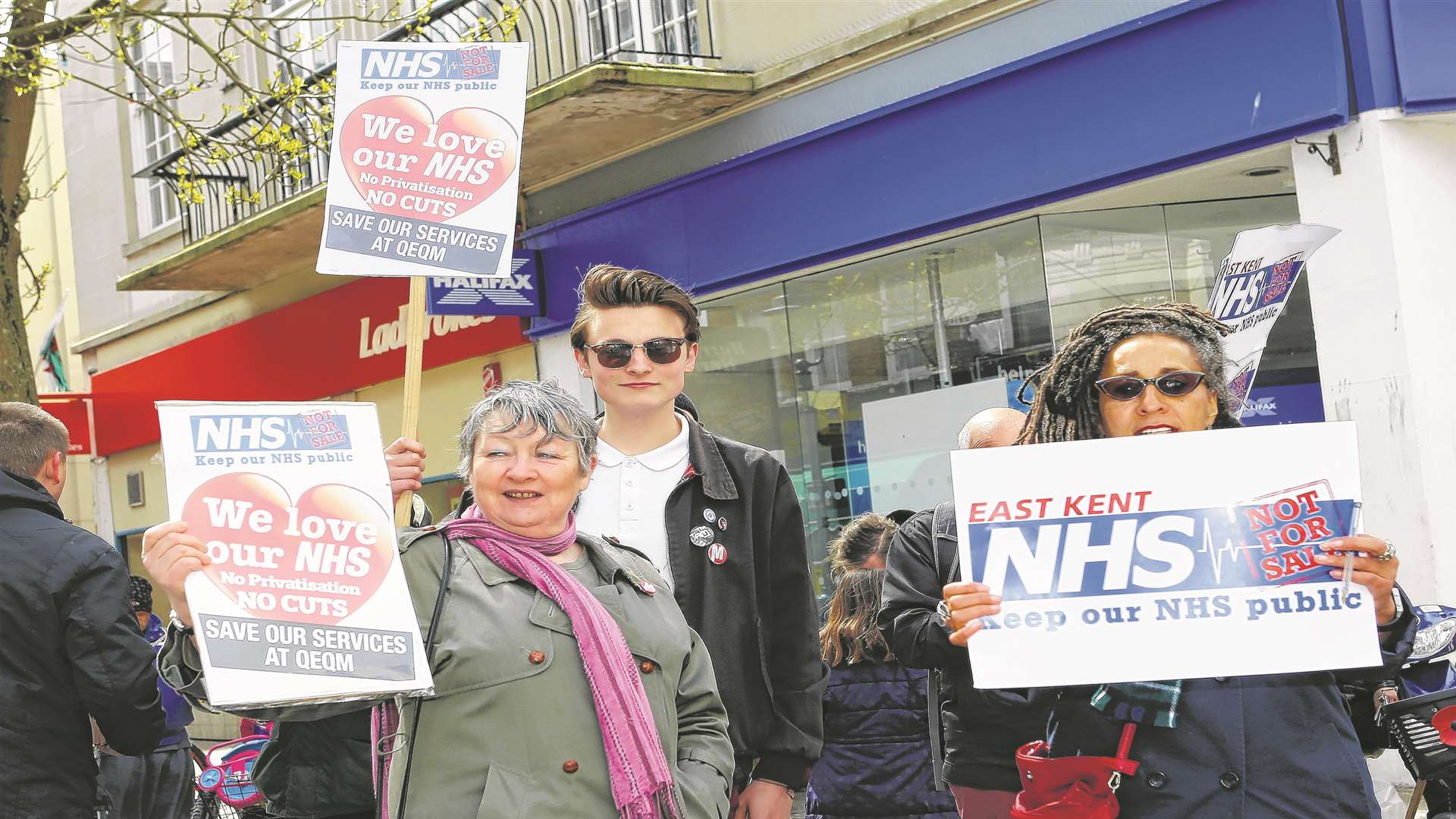 A protest to support junior doctors in Ramsgate town centre