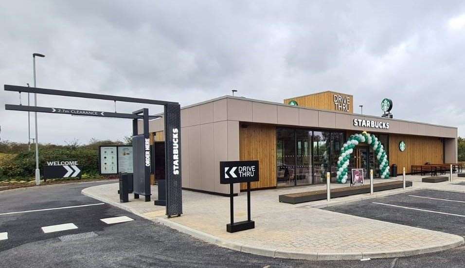 Starbucks drive thru has opened at Sandwich Discovery Park