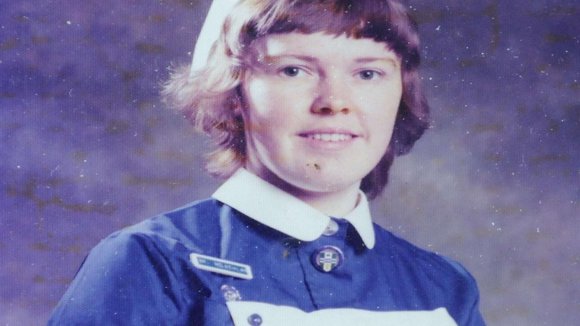 Rev Sheila in 1974, when she was a nurse