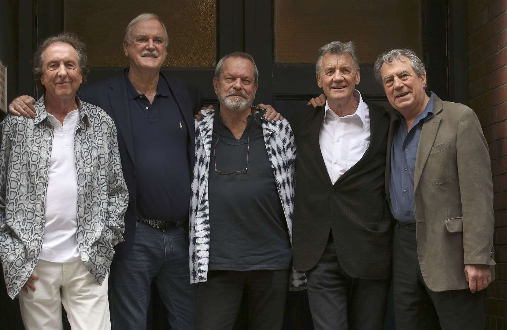 Python stars Eric Idle, John Cleese, Terry Gilliam, Michael Palin and Terry Jones (Philip Toscano/PA)