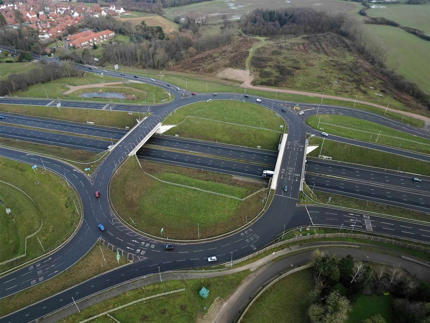 The £104m Junction 10a roundabout. Picture: Barry Goodwin