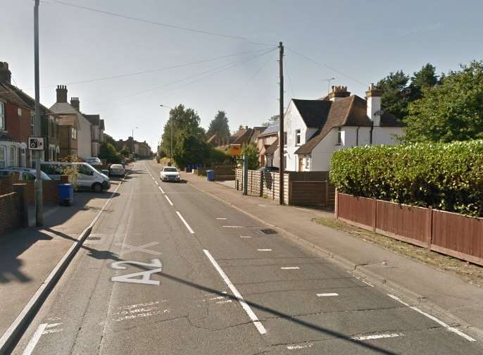 The entrance to the new estate will be behind 99 High Street, Newington. Picture: Google Streetview