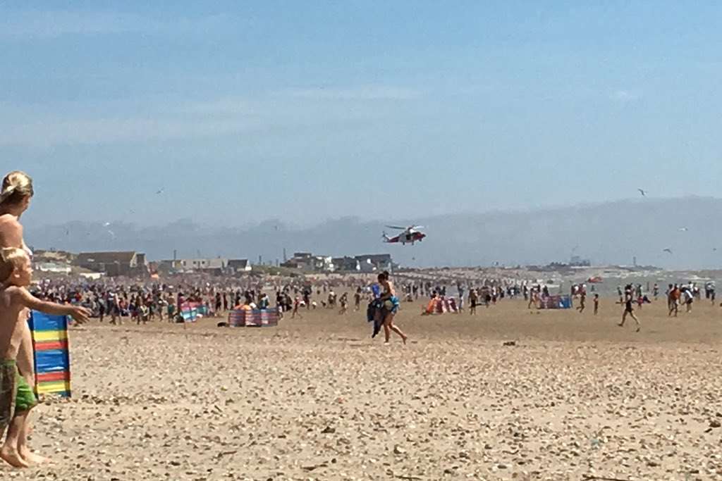 An ambulance involved in the search off Camber Sands. Picture: @Kent_999s