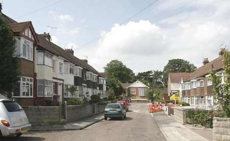 Mitchell Avenue in Chatham was cordoned off by Kent Police. Picture: PETER STILL