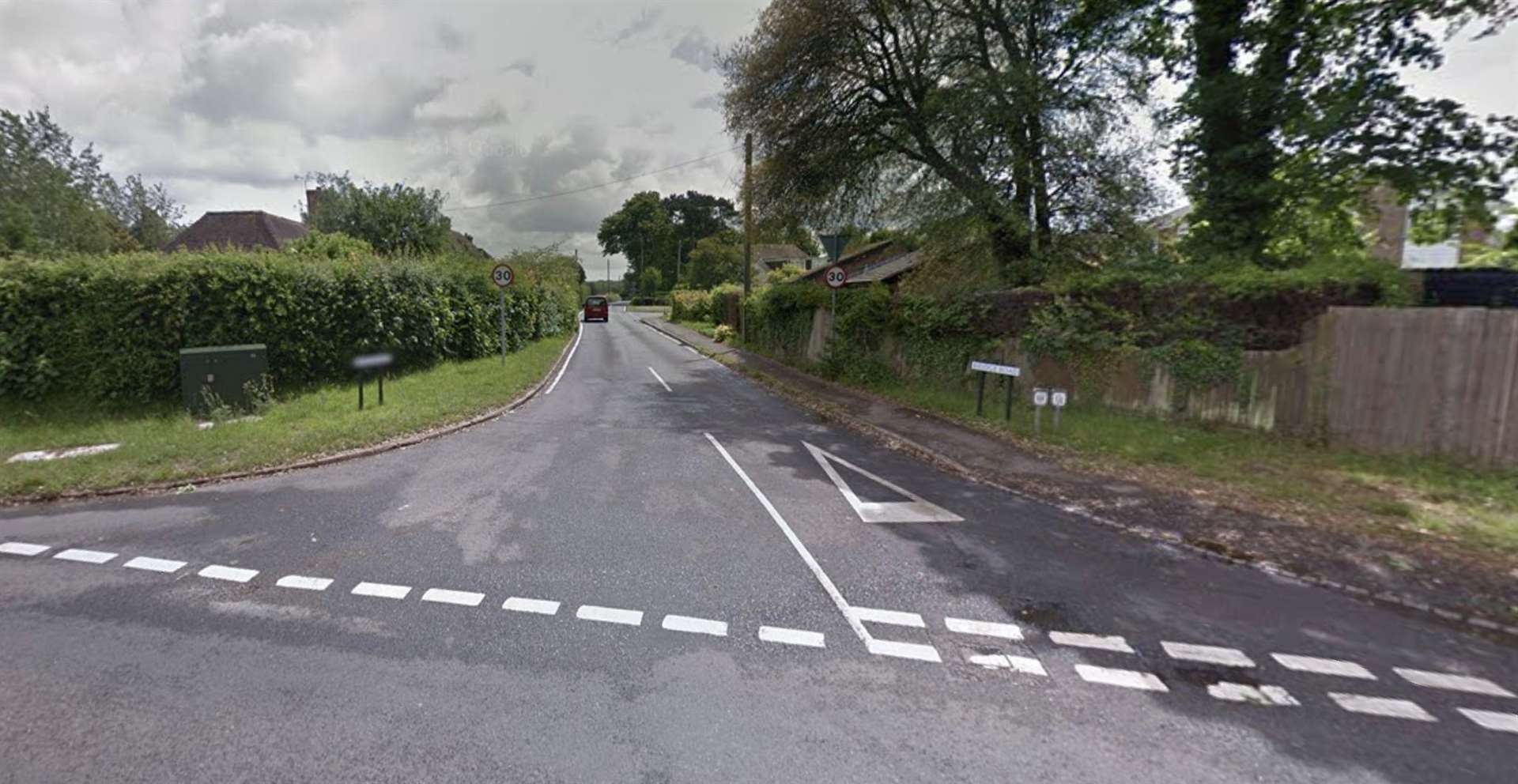 Bridge Road near Canterbury has been closed after a fire broke out in a rood. Picture: Google