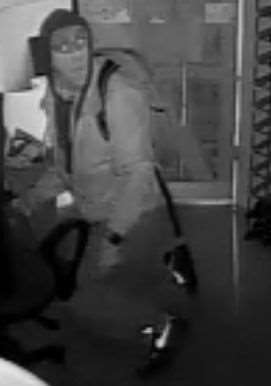 Police released this image of a man they wish to speak to in connection with the burglary