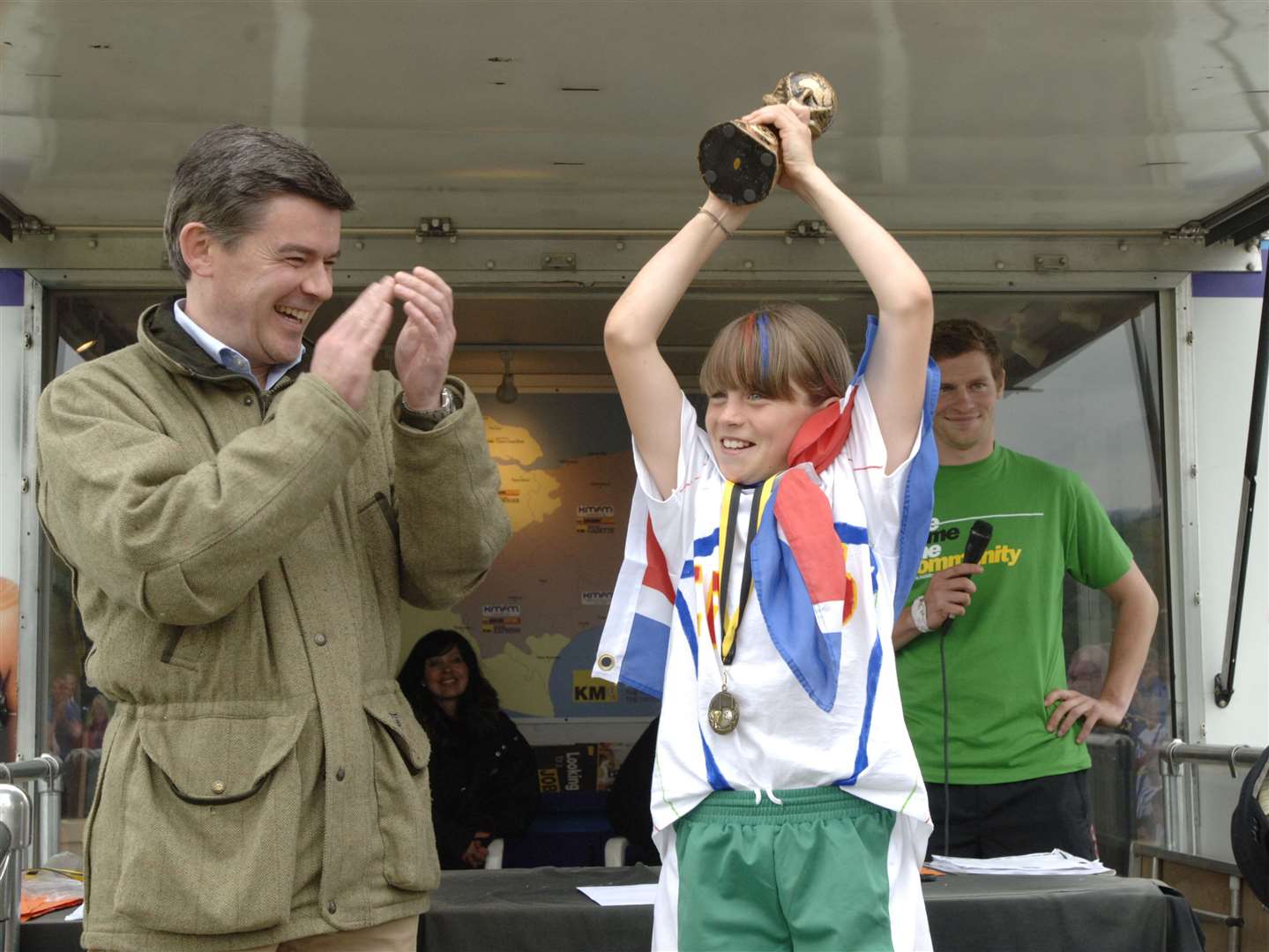Alessia Russo was an under-10s player herself once. Here she is picking up the winner's trophy from the then MP Hugh Robertson on behalf of the East Farleigh Primary School in the Kent Messenger Mini World Cup of 2010