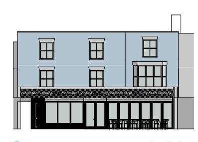 An artist's impression of the new café bar expected to open on London Road, Dover. Picture: John Childs Architectural Design as seen on the Dover District Council planning portal