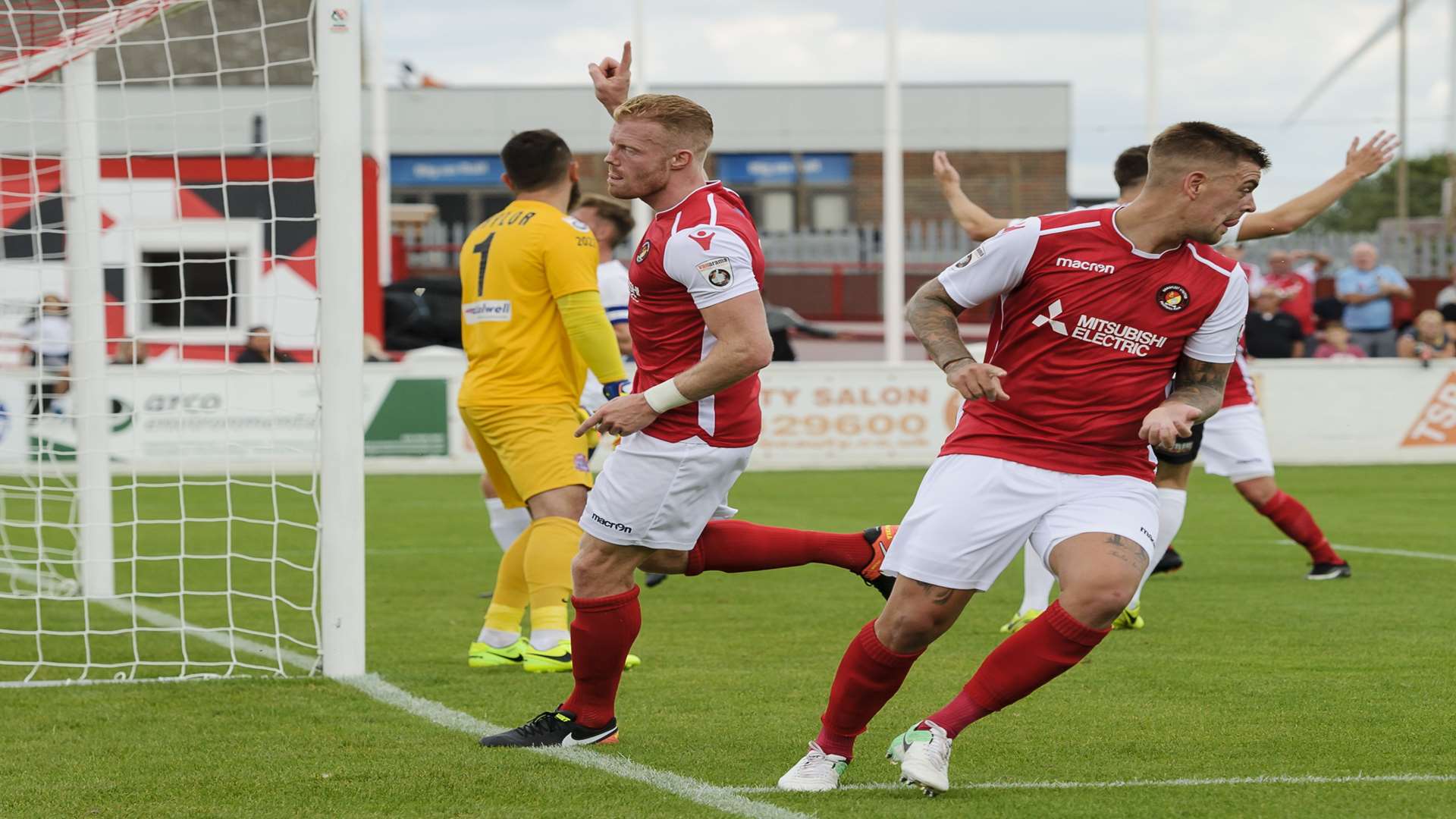 Kenny Clark pulls a goal back for the Fleet. Picture: Andy Payton
