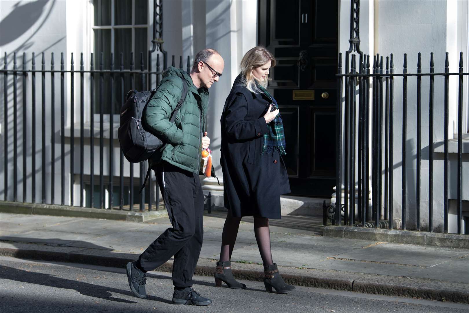 Dominic Cummings and Cleo Watson in Downing Street (Stefan Rousseau/PA)