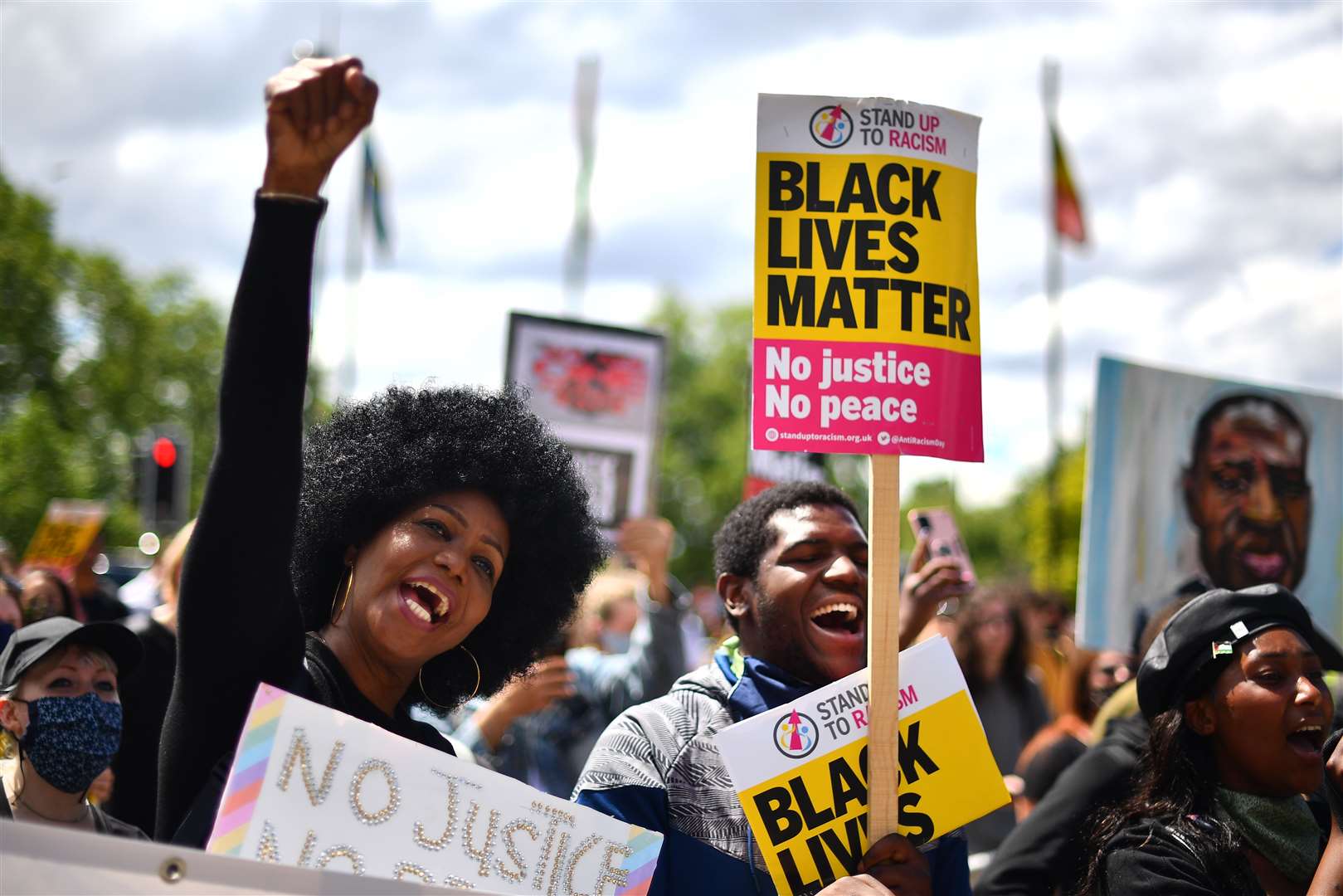 People taking part in a Black Lives Matter protest (Victoria Jones/PA Wire)