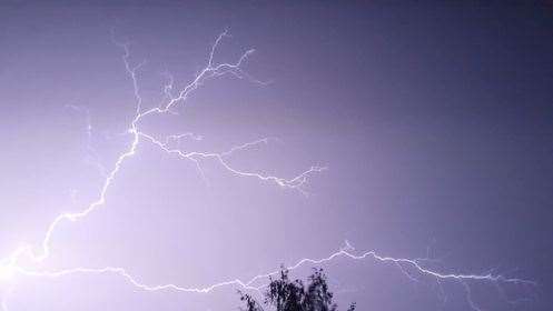 Becky Ingram took this photo of lightning in Larkfield last night